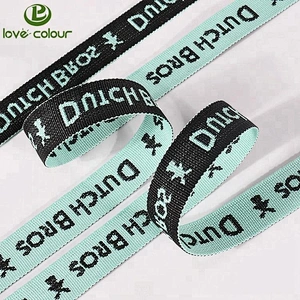 Custom jacquard polyester fabric multi color embroidery ribbon