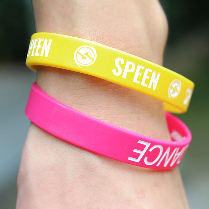 Popular Promotional Rubber Silicone Event Custom Thin Wristbands