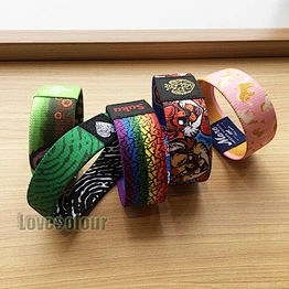 Polyester custom made bracelet elastic fabric wristbands for event