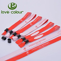 Custom wedding gift guest polyester cloth wristband bracelet