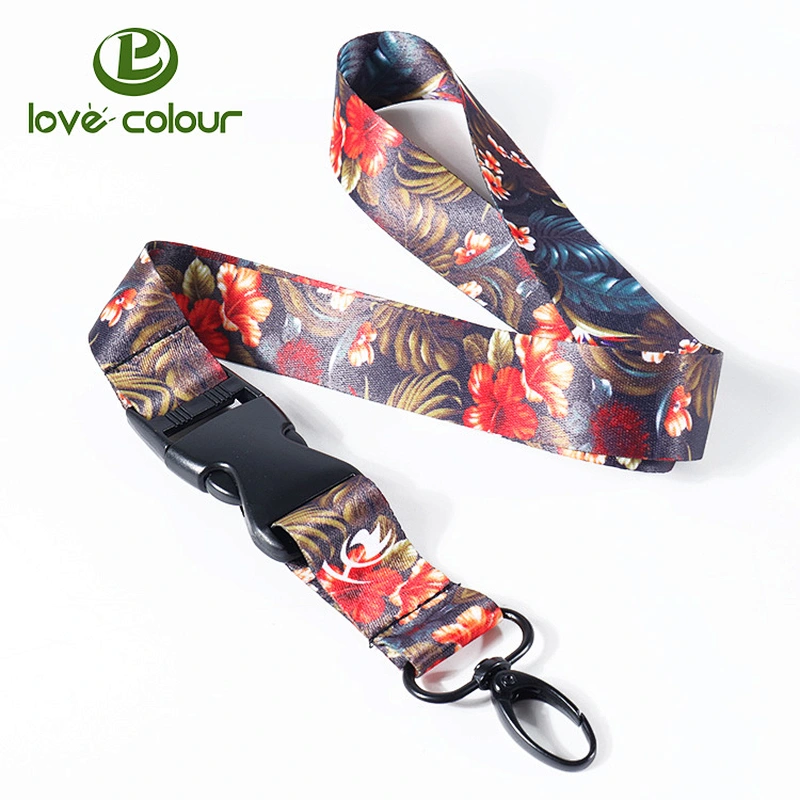 Factoey custom polyester breakaway lanyard keychain strap