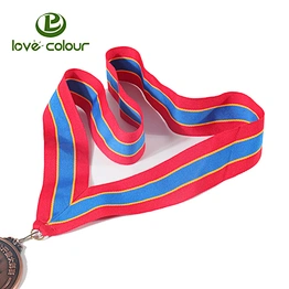 Guangzhou Striped Souvenir Medal Neck Lanyard Manufacture