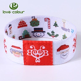 Lovecolour Custom Full color dye-sublimation printing inside/outside elastic wristband/ bracelet