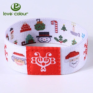 Lovecolour Custom Full color dye-sublimation printing inside/outside elastic wristband/ bracelet