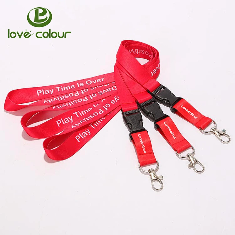 Promotional Items Cheap Metal Clip Polyester Lanyards with Custom Logo