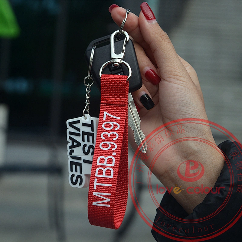 Lowest Wholesale price selling polyester short lanyard strap with car logo