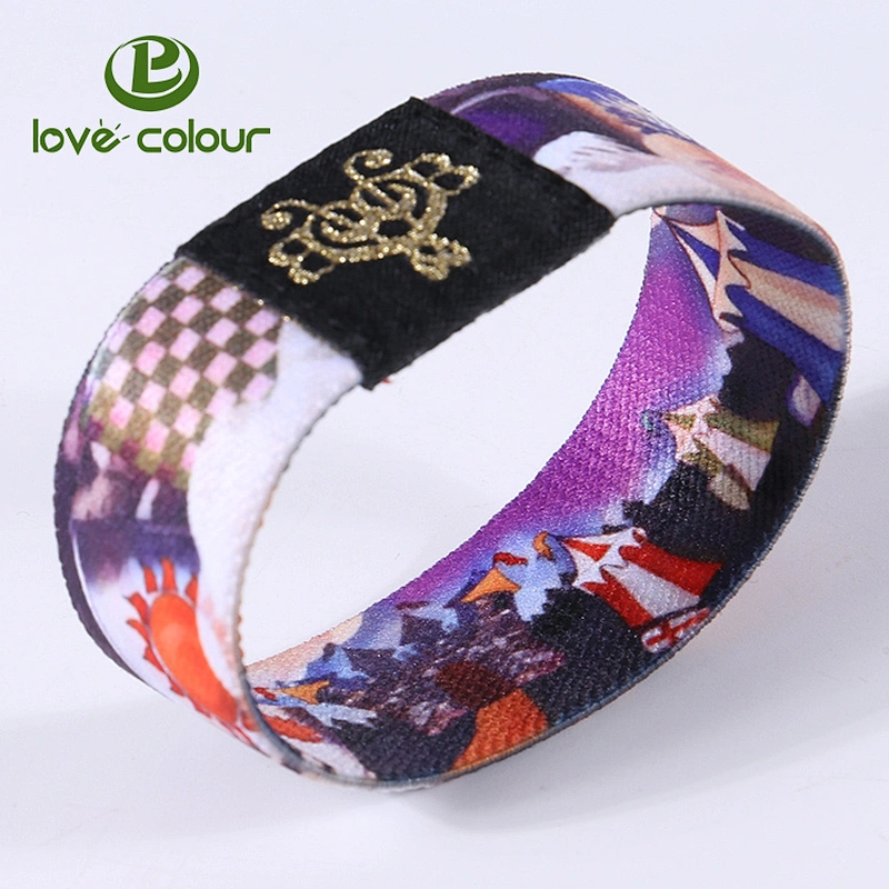 Guangzhou company festival celebration elastic stretch wristband for party