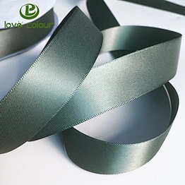 Custom 3/8 inch Wide Finely Woven Satin Polyester Fabric Double Face Solid Satin Ribbon Roll