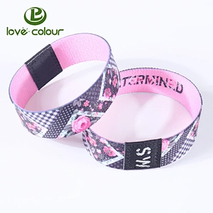 Polyester printing Merry Christmas elastic wristband for celebration