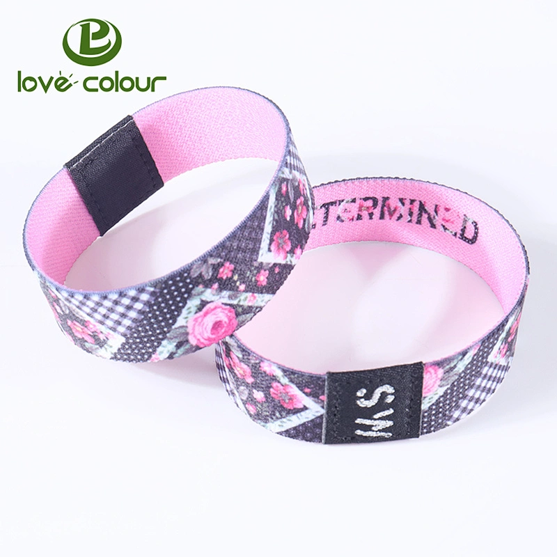 Polyester printing Merry Christmas elastic wristband for celebration