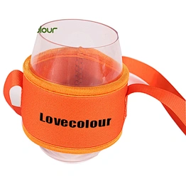 Bulk Cheap Neoprene Wine Glass Holder With Lanyard