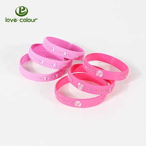 Silicone embossed rubber bracelet for promotion/innovative silicone wristbands