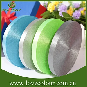 Factory direct custom polyester fabric bright blue grosgrain ribbon strap