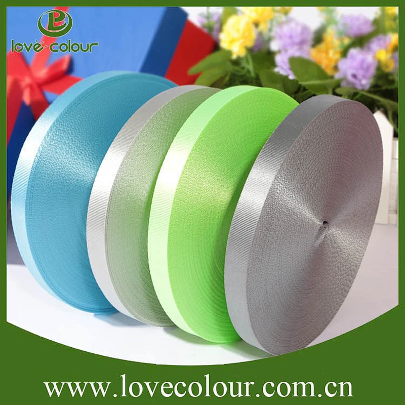 Factory direct custom polyester fabric bright blue grosgrain ribbon strap