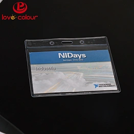 Custom promotional transparent ID PVC card holder for activities
