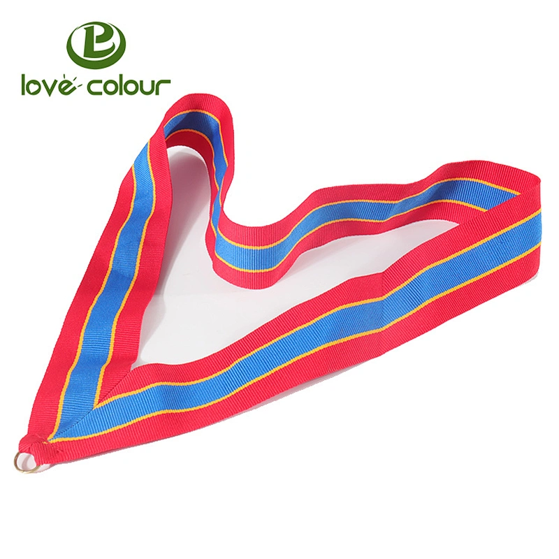 High quality custom polyester ribbon sport event medal  lanyards