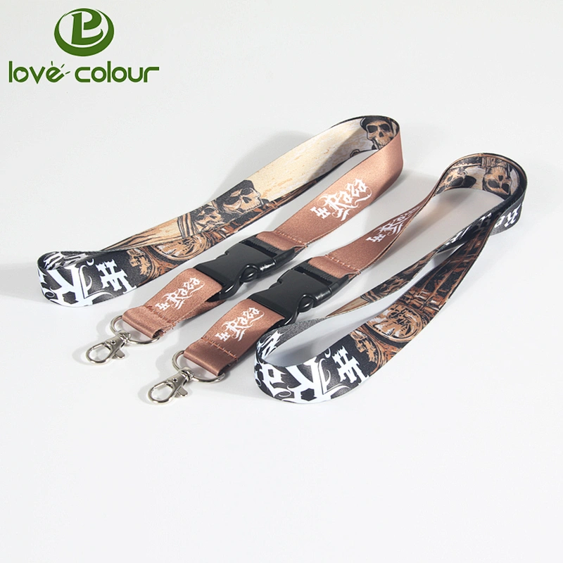 Factory direct sale custom polyester lanyards strap for keys
