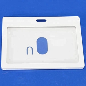 Custom white color hard plastic student id card holder