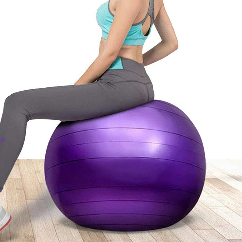 Factory Wholesale Body Building Instrument PVC Rubber Exercise Balance Ball Gymnastic Yoga Ball with Custom Printing Logo