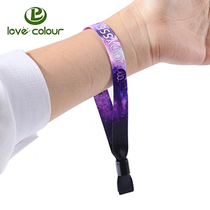 Adjustable closing business gift printed custom wristbands for meeting