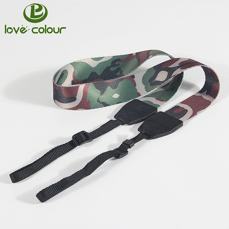 Polyester custom soft colorful adjustable shoulder neck strap for camera