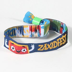 Fashion custom fabric polyester wristband for VIP