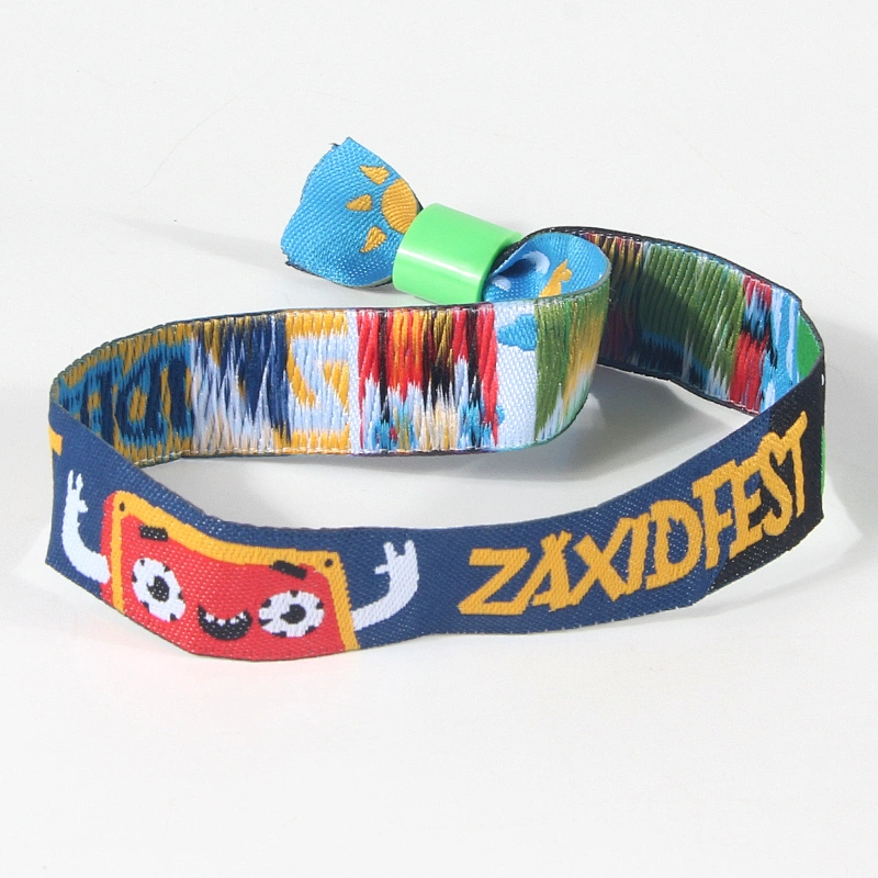 Fashion custom fabric polyester wristband for VIP