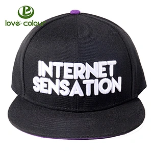 Customized Unisex Embroidery Snapback Hat Flat Brim Hip Hop Cap