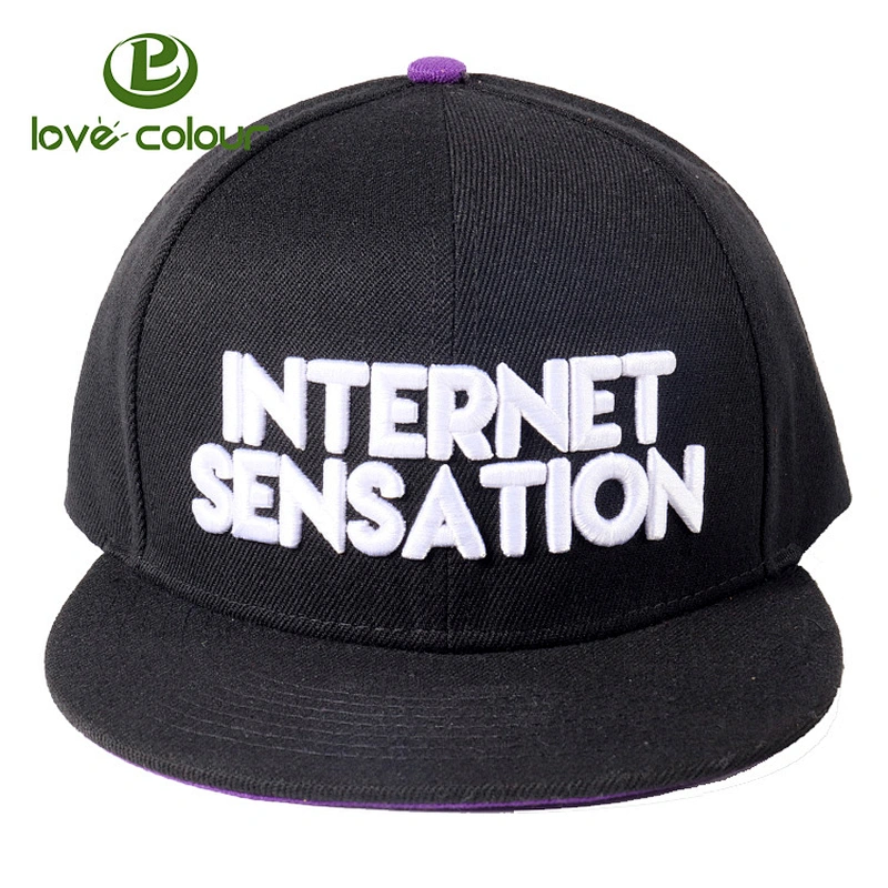 Customized Unisex Embroidery Snapback Hat Flat Brim Hip Hop Cap