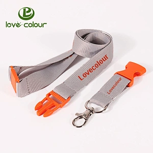 Lovecolour polyester screen-printed lanyard with logo custom