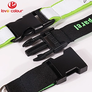Different Size Wholesale Black Plastic Flat Side Release Buckle For Lanyard