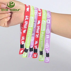 Festival Birthday Party Activity dedicated Custom Design Security Fabric Wristband