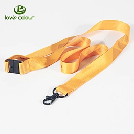 Custom Plain sublimation lanyard with metal hook and safety buckle