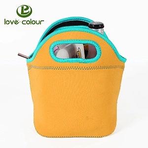 Custom sublimation printing flower neoprene lunch bags with cool designs