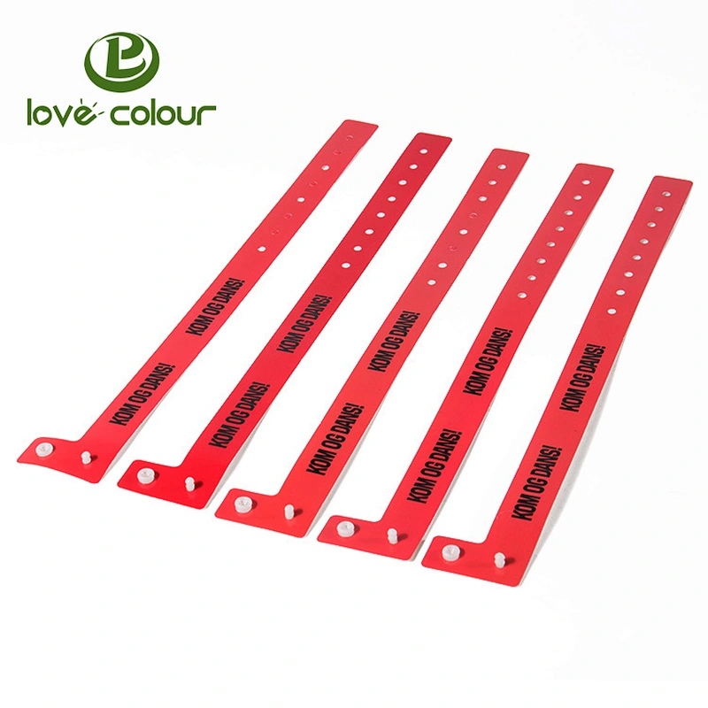 Custom Waterproof Material L Shape Vinyl Wristbands with Design Logo