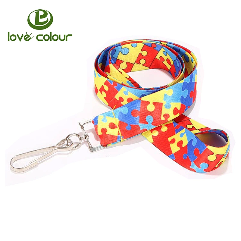 Guangzhou factory custom polyester sublimation lanyard strap with hook