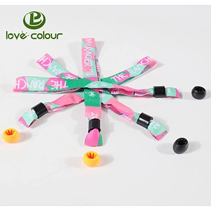 New item custom woven name bracelet cheap jacquard wristband wholesale