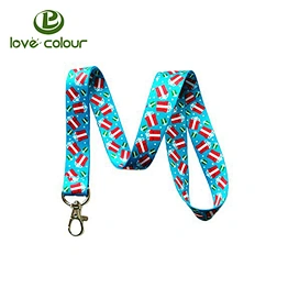 Custom Festival promotion gift sublimation printing Christmas ribbon lanyard