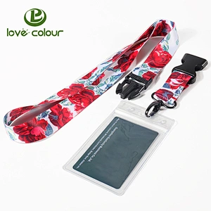 Personalized fashion custom printed card holder lanyard for new year