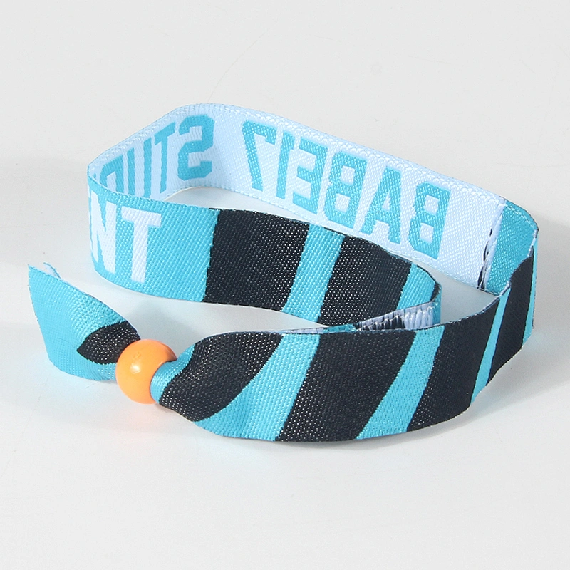 Best selling custom woven cloth bracelets fabric concert wristbands