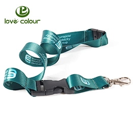 Polyester custom printing your logo detachable lanyard