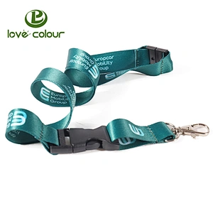 Polyester custom printing your logo detachable lanyard