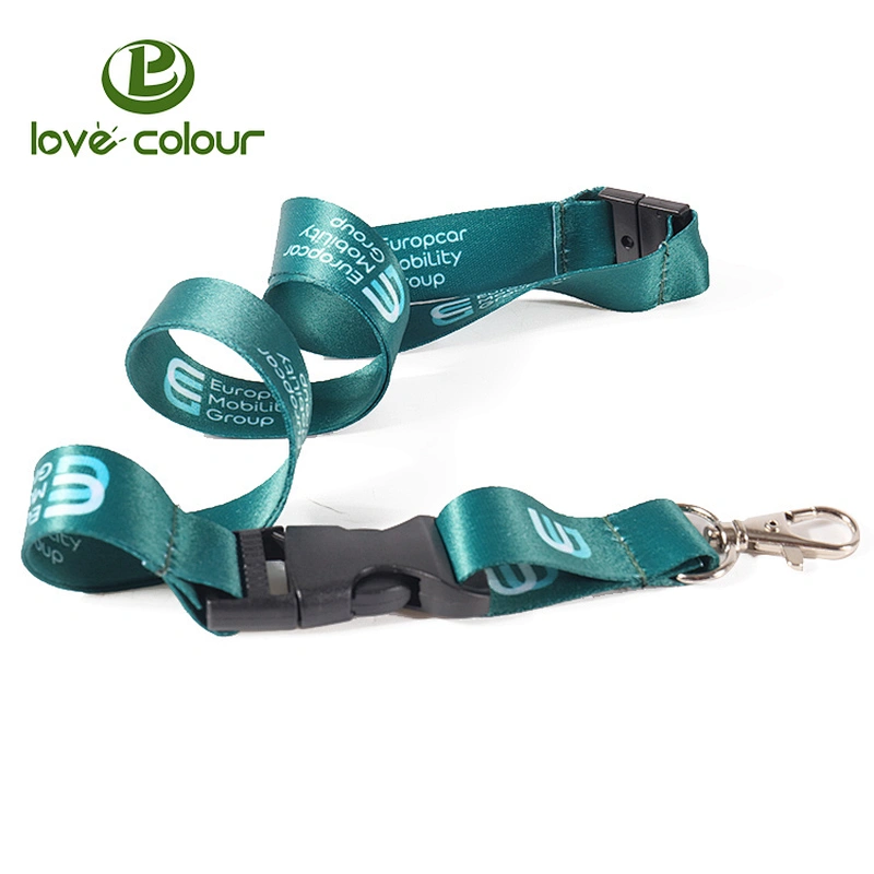 Polyester custom printing your logo detachable lanyard