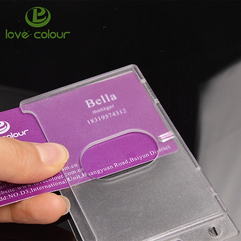 Plastic Badge Two side ID card holder For Office