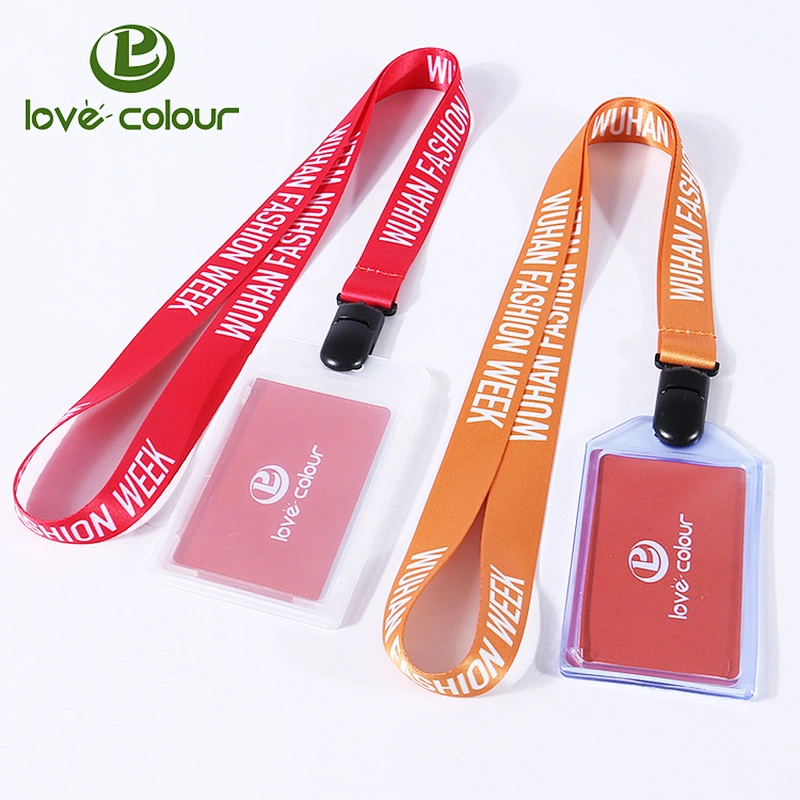 New product custom polyester neck lanyard string with id card holder