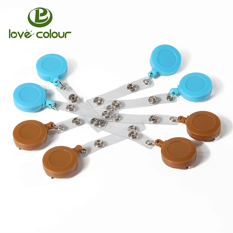 Factory Custom Plastic Retractable Badge Reel Holders for ID Card holder