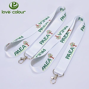 Personalized Logo Cheap Breakaway White Lanyard Custom