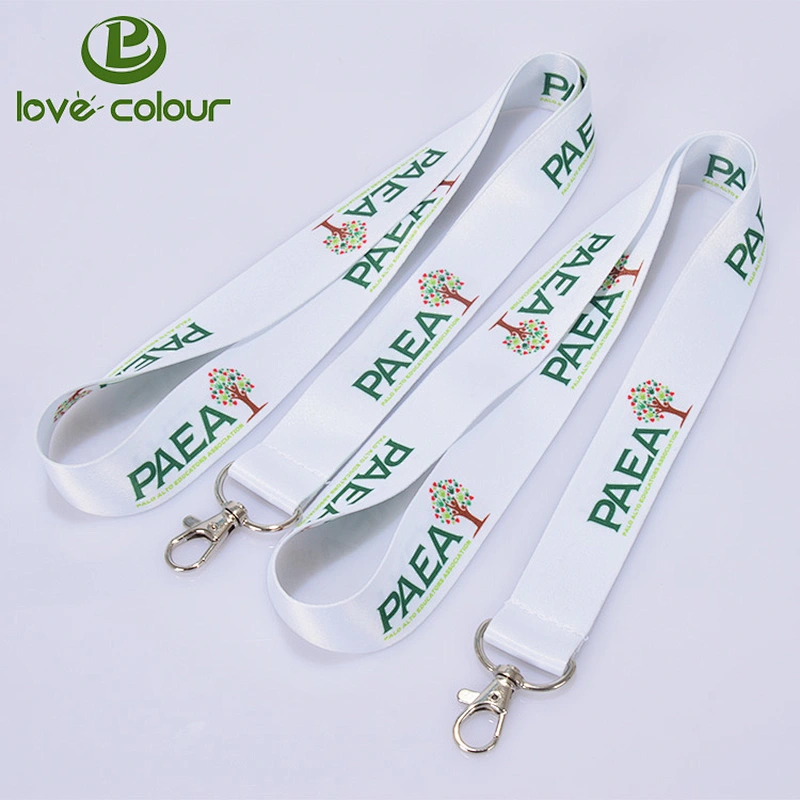 Personalized Logo Cheap Breakaway White Lanyard Custom