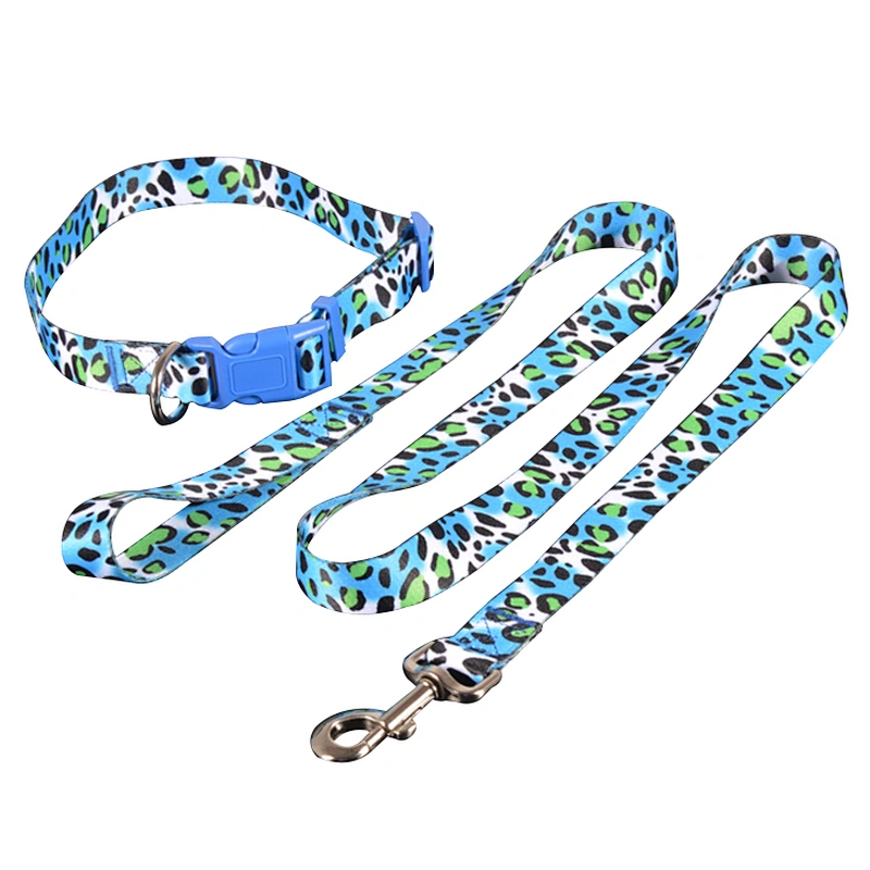 Eco-friendly dog accessories custom logo printing pet collar leash