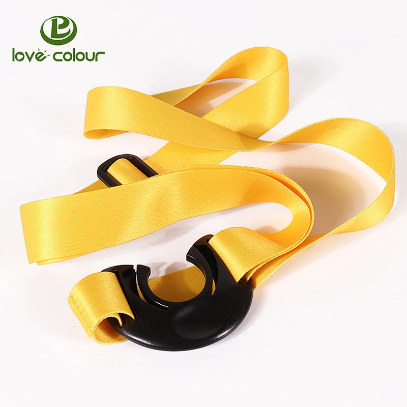 Custom polyester drinking water bottle holder lanyard in yellow color